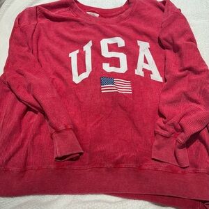 Maurice’s 3x USA red ribbed sweatshirt. NWOT